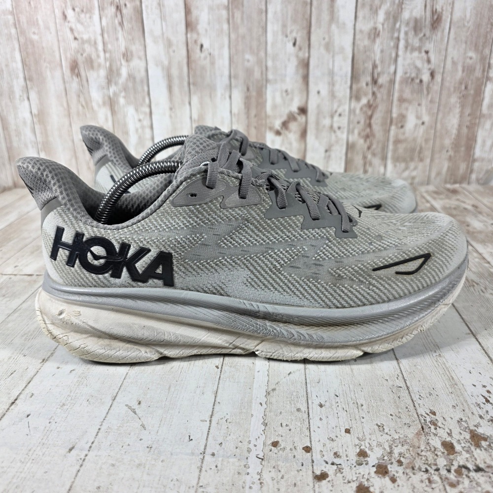 Hoka Clifton 9 Mens Running Shoes Harbor Mist Black 1127895 HMBC Size 11.5 D